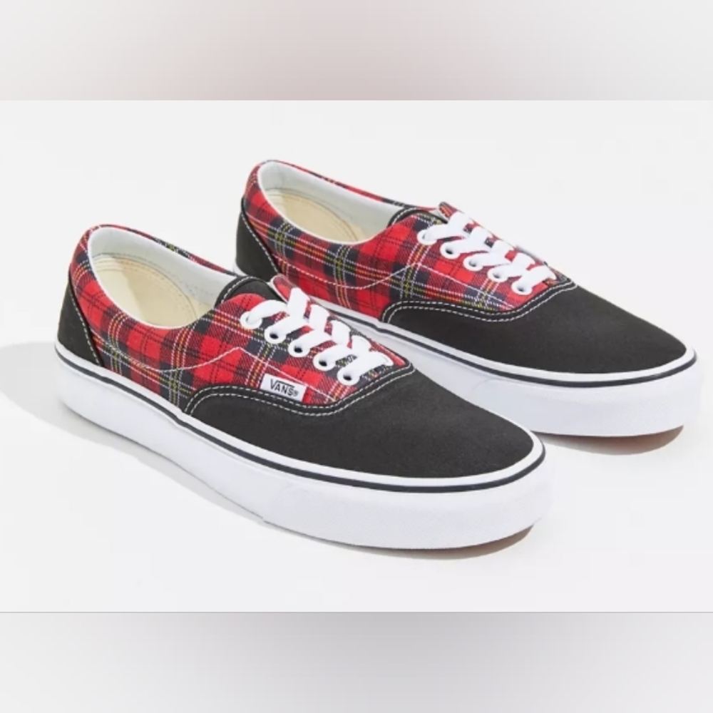 Vans Era 'Tartan Pack Chili Pepper Sneakers Size 12 Used Excellent